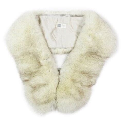 Saga Fox Fur Tippet scaves Shawl scaves Mix Beige 5 W… - Gem