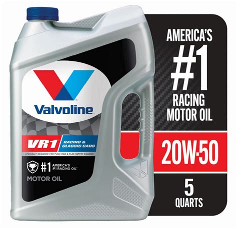 Valvoline VR1 Racing 20W-50 Motor Oil 5 QT - Walmart.com