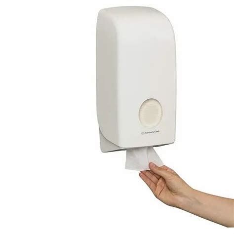 Plastic White 69460 Aquarius Folded Bath Tissue Dispenser, Dimension/Size: 33.8cm X 16.9cm X 12 ...