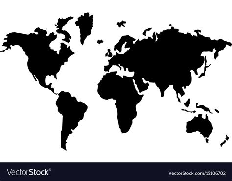 World map the black color icon Royalty Free Vector Image