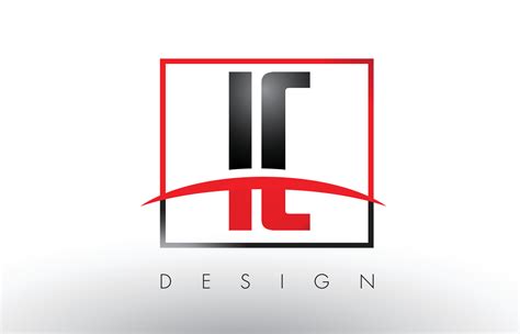 IC I C Logo Letters with Red and Black Colors and Swoosh. 5059527 Vector Art at Vecteezy