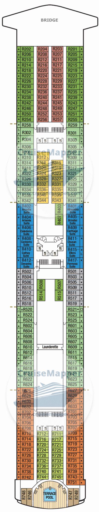 Azura deck 14 plan | CruiseMapper