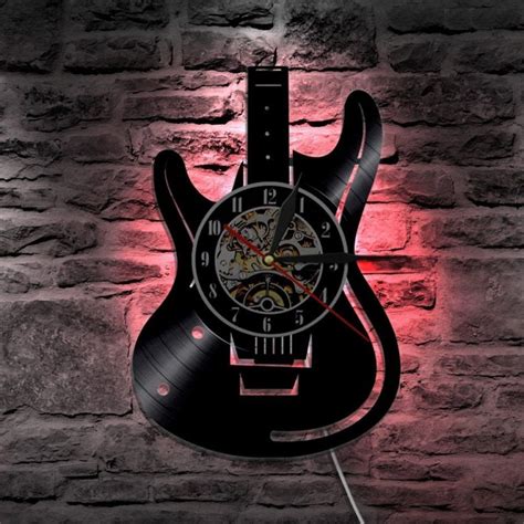 Guitar LED Color Changing Vinyl Wall Clock » Petagadget