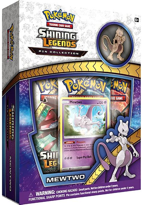 Pokemon Trading Card Game Shining Legends Mewtwo Pin Box Pokemon USA ...