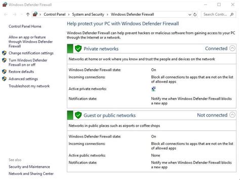 Windows 10 firewall Settings - Allow an App Through Windows Firewall. - BounceGeek