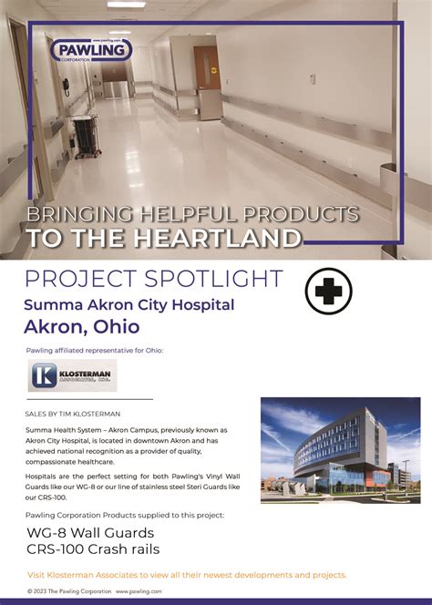 Project Spotlight: Summa Akron City Hospital. Akron, Ohio. - Pawling Corporation