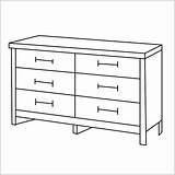 Dresser Coloring Page Pages sketch template