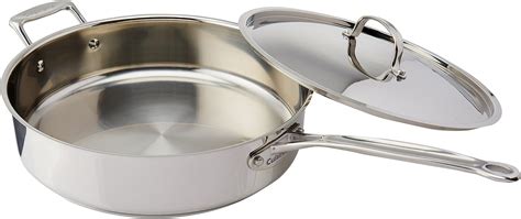 Cuisinart 733-30H Chef's Classic Stainless 5-1/2-Quart Saute Pan with Helper Handle and Cover ...