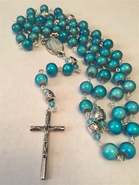 Catholic rosary. Prayer beads rosary beads. by RosariesByHeidi