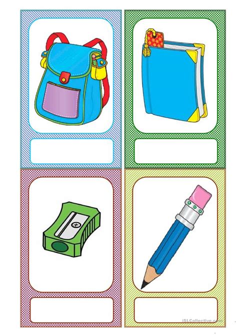 School objects Flashcards - English ESL Worksheets English Teaching Materials, Learning English ...