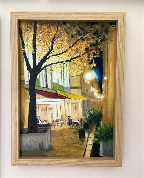 The Street Cafe an Original Oil Painting - Etsy