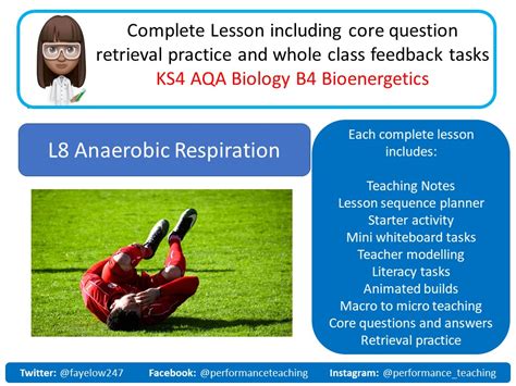 KS3 AQA Biology B4 Bioenergetics L8 Anaerobic Respiration | Teaching ...