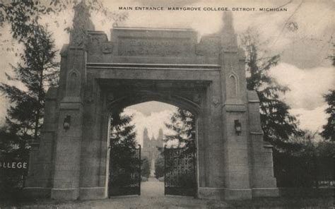 Main Entrance to Marygrove College Detroit, MI Postcard