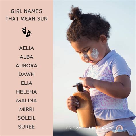 90+ Bright Names That Mean Sun for Girls and Boys - Every Little Name