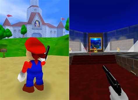 GoldenEye 007 x Super Mario 64 Peach's Castle Mod Works Surprisingly ...