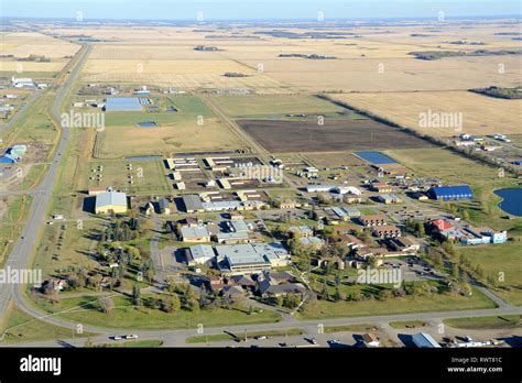 aerial, Grande Prairie College, Fairview, Alberta, Canada Stock Photo - Alamy