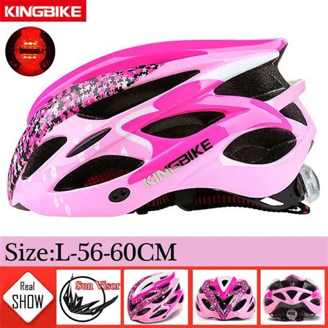 Bicycle Helmets Matte Pink Women Bike Helmet Back Light Mountain Road ...