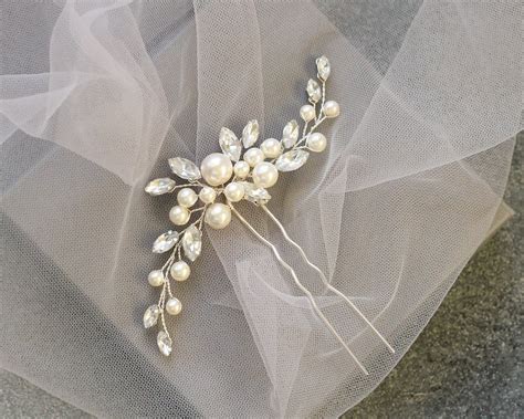 Bridal Hair Piece / Wedding Hair Pin Pearl / Bridal Hair Pin / | Etsy