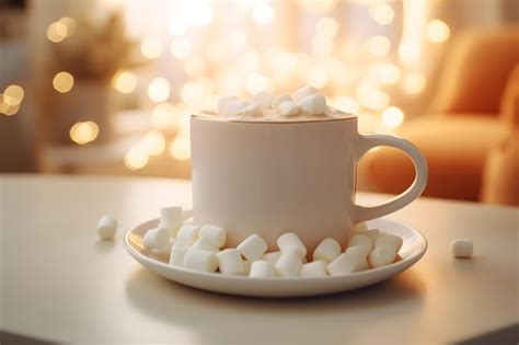 Premium AI Image | A cup of hot cocoa with marshmallows