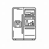 Refrigerator Coloring Page sketch template