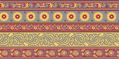 Traditional Border Design Motif Background Stock Illustration ...