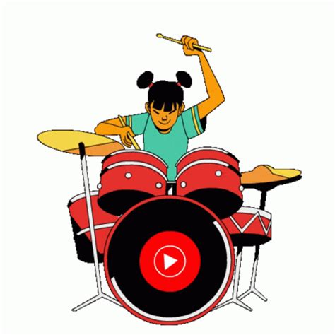 Drums Drumming Sticker - Drums Drumming Jamming - Discover & Share GIFs Piano Anime, Visual ...