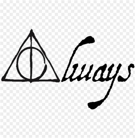 deathly hallows - - always harry potter wooden si PNG image with transparent background | TOPpng