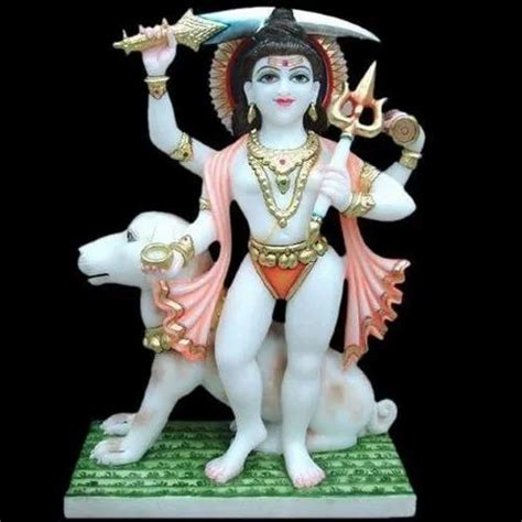 White Painted Marble Bhairav Statue, For Worship at Rs 18000 in Jaipur