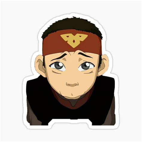 "cute aang with hair in fire nation" Sticker by realtas | Redbubble