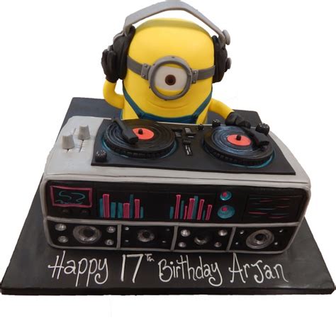 Minion DJ birthday cake