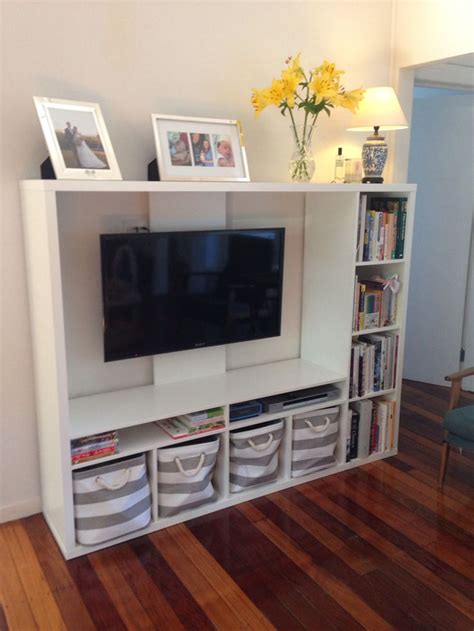 IKEA Lapland tv unit with books and storage baskets. | Living room | Pinterest | More best Tv ...