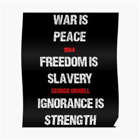 "1984 George Orwell War Is Peace" Poster for Sale by ruiazevedo | Redbubble