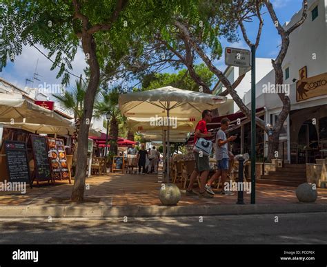 Cala d'Or town centre bars and restaurants Stock Photo - Alamy