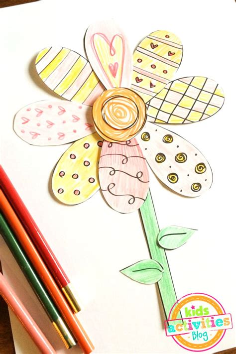 Printable Flower Cut Out Template - Kids Activities Blog