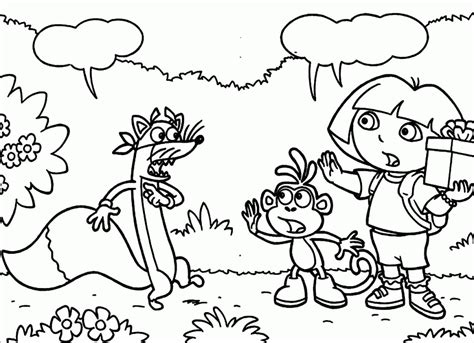 Dora Boots And Swiper Coloring Page Free Printable Coloring Pages | The Best Porn Website