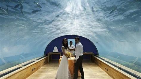 Underwater Wedding Ceremony at the Conrad Rangali Island Maldives | Underwater wedding ...