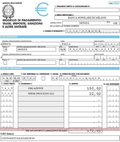 Modello F23 Da Compilare E Stampare - cousella