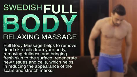 Full Body Swedish Massage Tutorial | Relaxing Massage Techniques For The Back And Front Of The ...