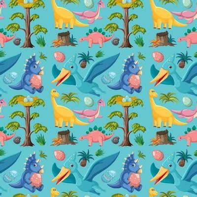 Dinosaur Pattern Vector Art, Icons, and Graphics for Free Download