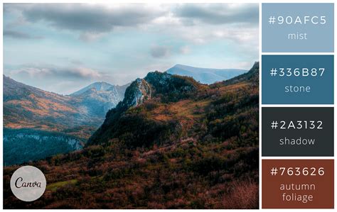 Subdued & Professional | Color combinations, Nature inspiration, Mountain landscape