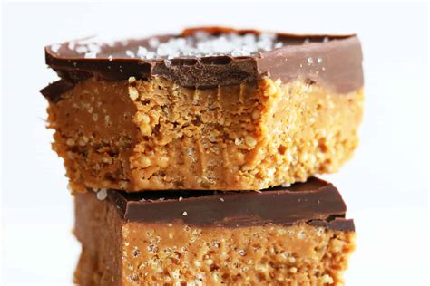 Crispy Chocolate Peanut Butter Bars - The Toasted Pine Nut