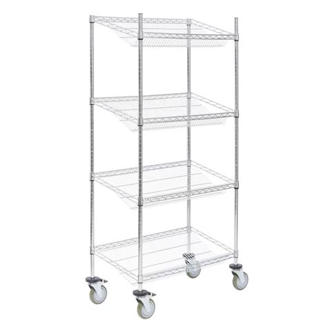 18" D X 36" W X 60" H Slanted Wire Basket Shelving Racks Fruits Display ...