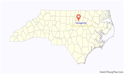 Map of Youngsville town, North Carolina - Thong Thai Real