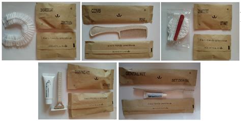 Amenities brand "Bioplastics by RH" in recycled paper bag