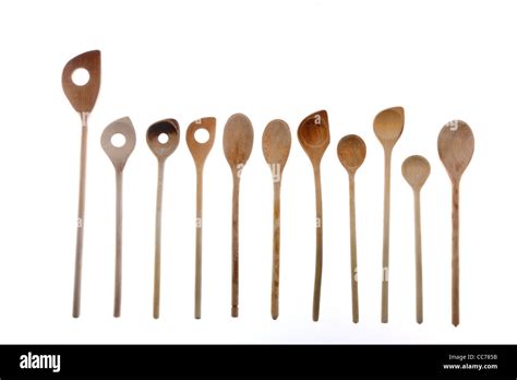 Various types of cooking spoons, wooden spoons. Kitchen devices Stock Photo - Alamy