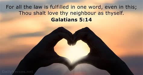 Galatians 5:14 - Bible verse (KJV) - DailyVerses.net