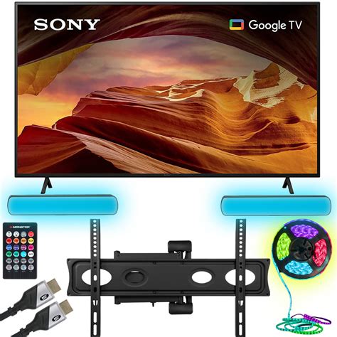 Sony KD55X77L X77L 55 Inch 4K HDR LED Smart TV with Google TV (2023) Bundle with Monster Cables ...