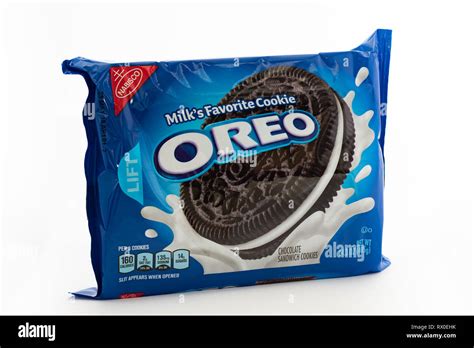 A bright blue package of traditional Oreo Cookies, Milk's Favorite ...