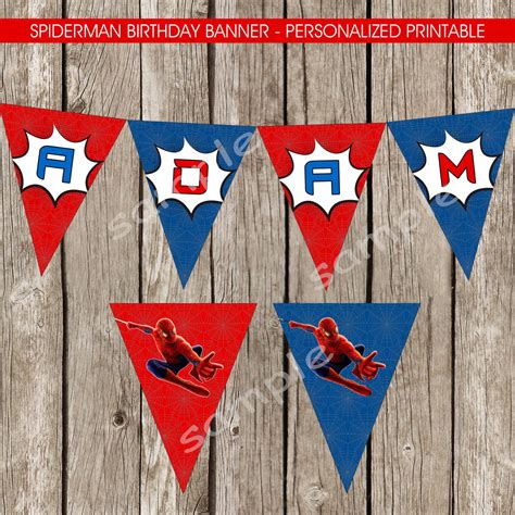 Spiderman Birthday Banner Printable - Printable Word Searches