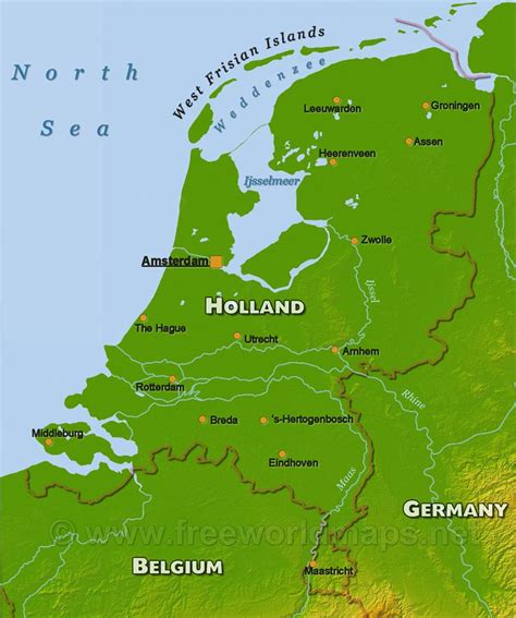 Holland Physical Map